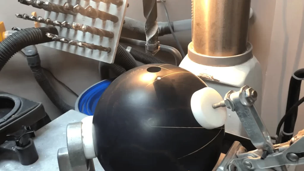 drill a bowling ball