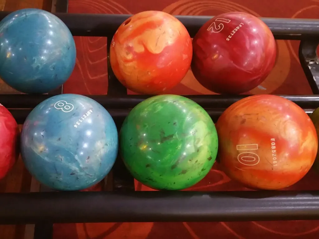 several bowling ball