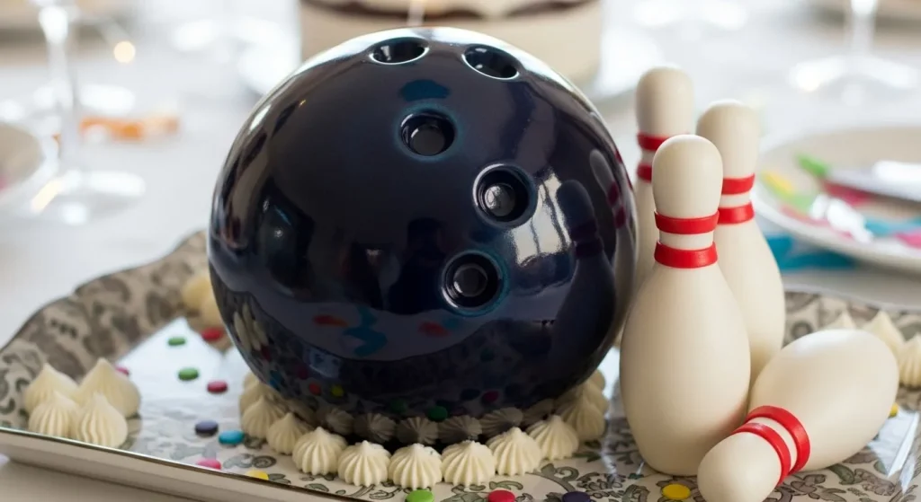 Bowling Ball and Pins Cake 1