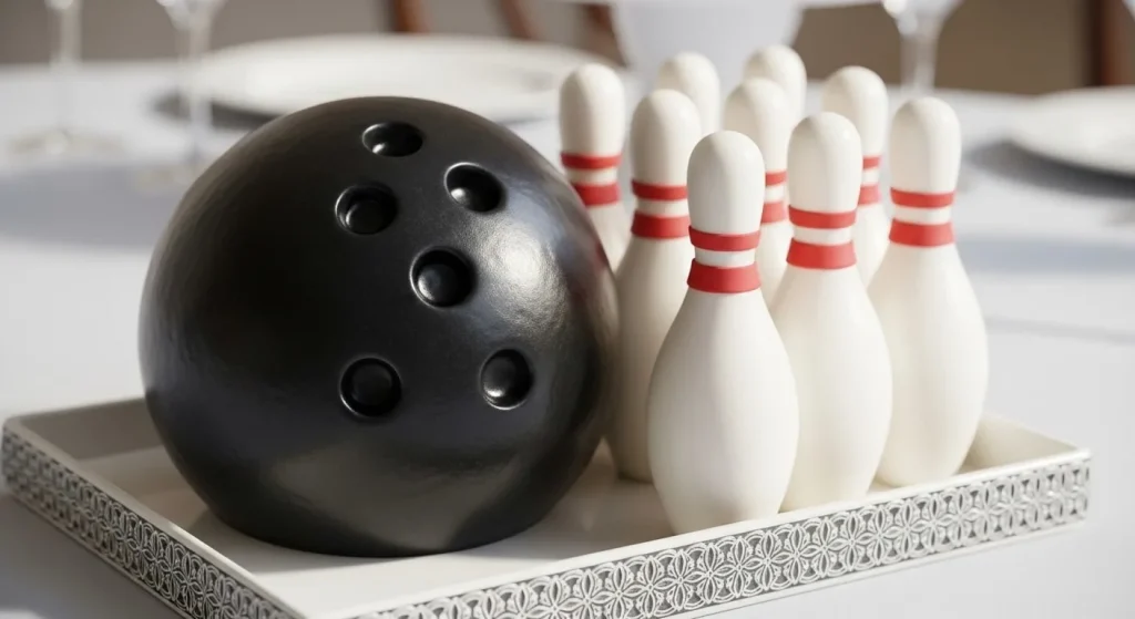 Bowling Ball and Pins Cake 2