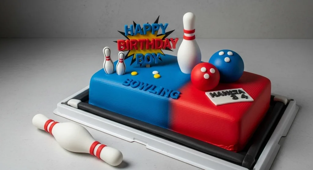 Bowling Birthday Cake for Boy 1