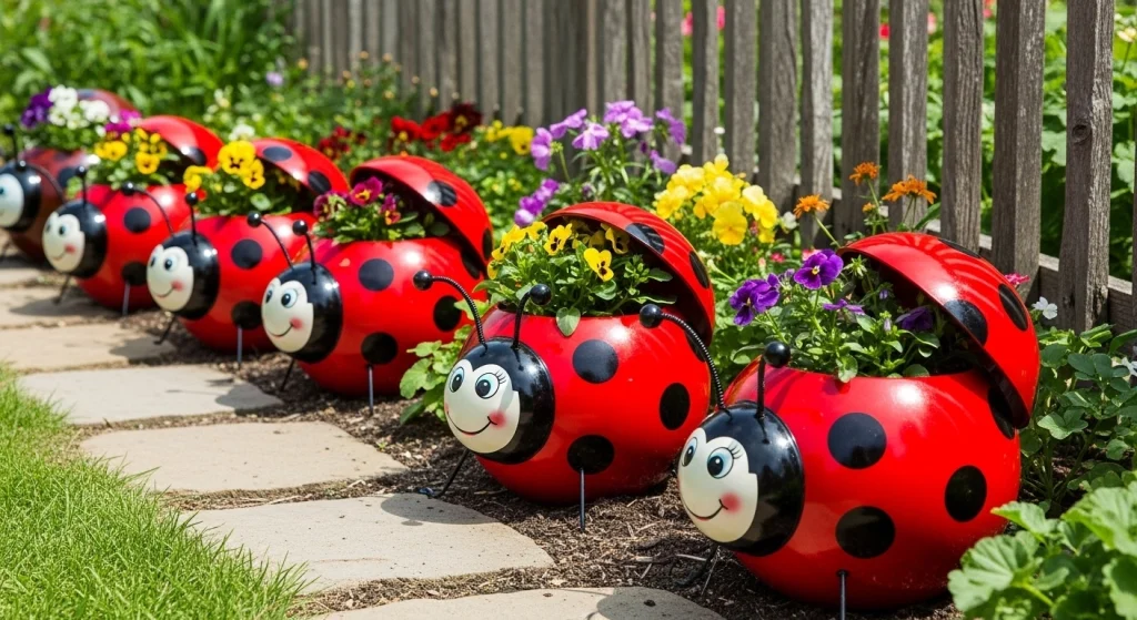 Ladybug Planters 2
