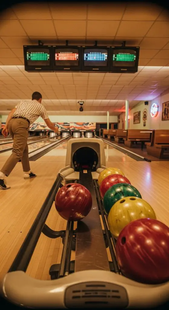 14. Vintage Look Bowling Scene
