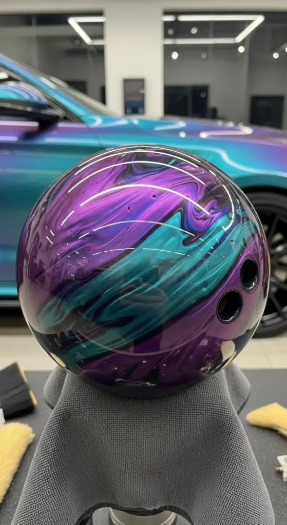 21. Faux Bowling Ball Car Paint Effect
