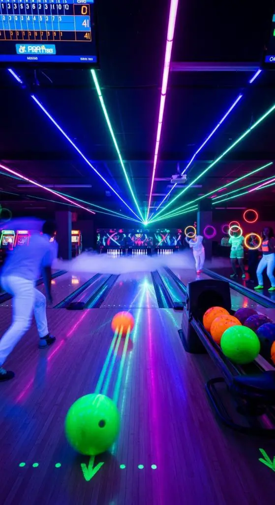 22. Colored Lights and Effects Bowling Scene