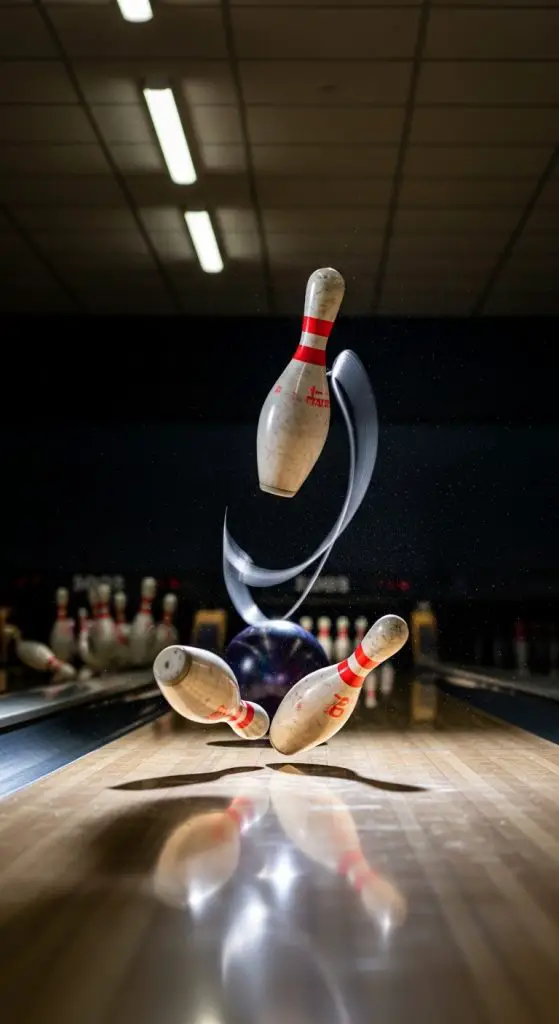 9. Flying Pin Frozen in Mid-Air