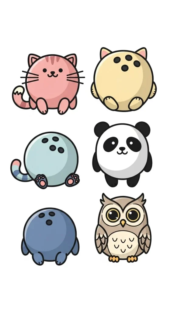 animal themed bowling ball catoon