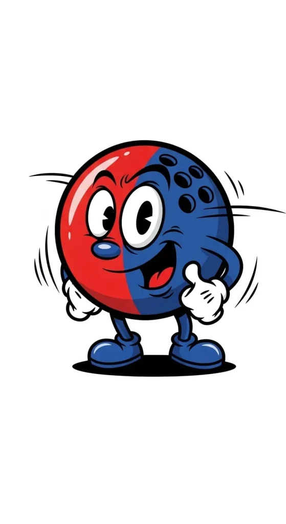 classic cartoon style bowling ball