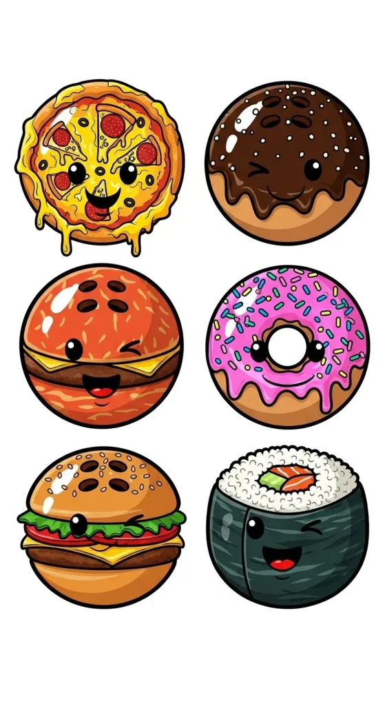 food themed bowling ball cartoon