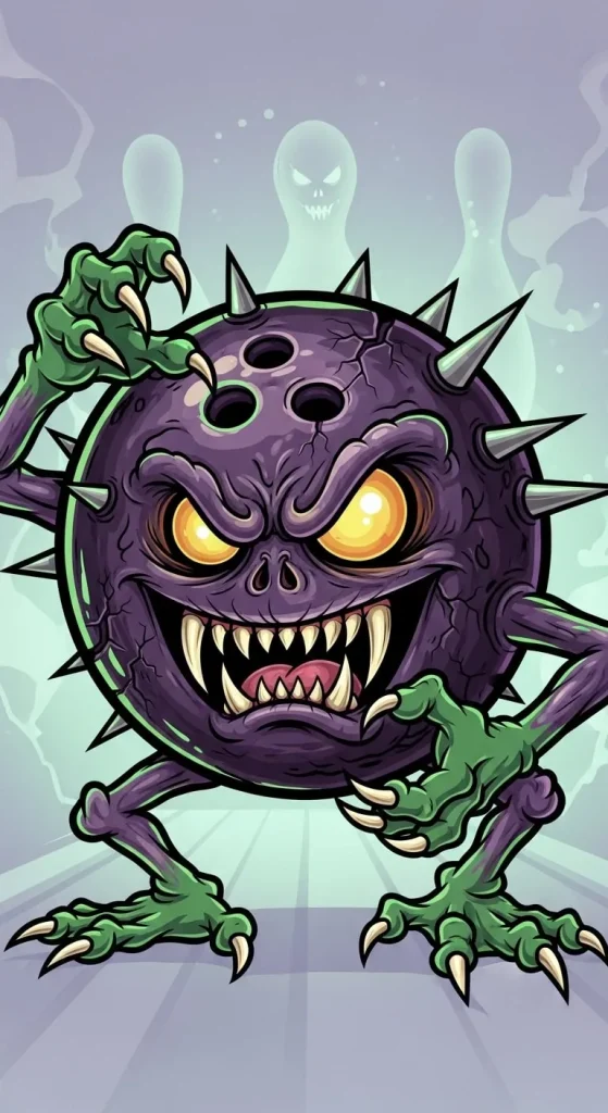 monster bowling ball catoon