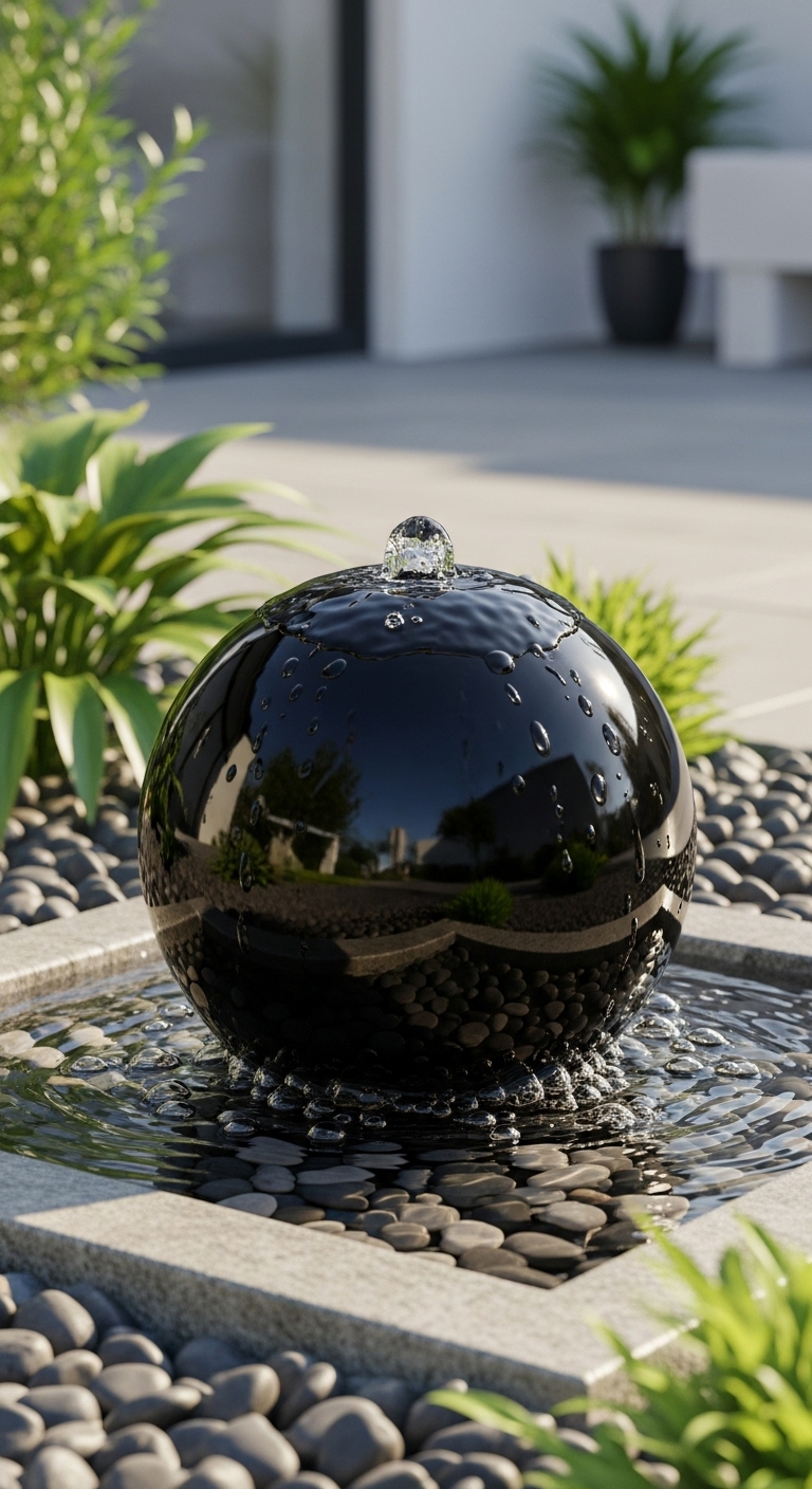 15 Bowling Ball Fountain Ideas For Unique Garden Decor