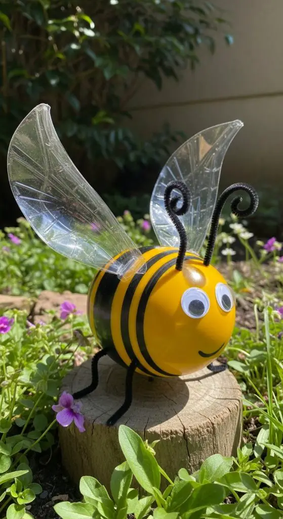 3. Bee with Transparent Bottle Wings