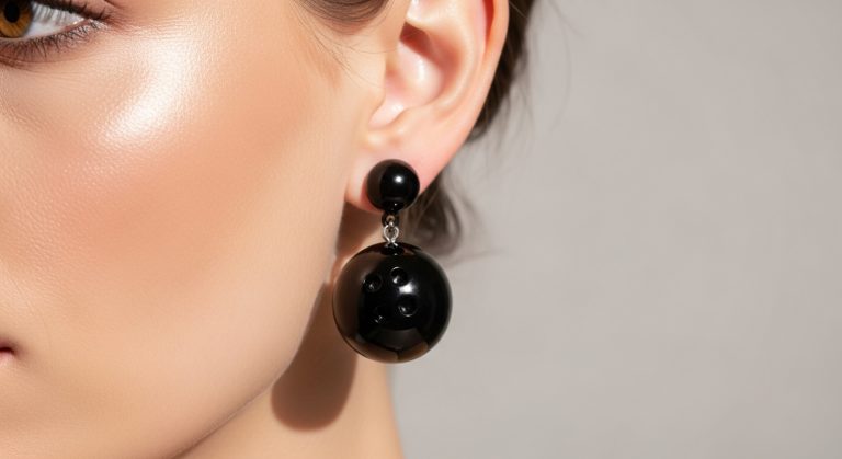 bowling ball earring