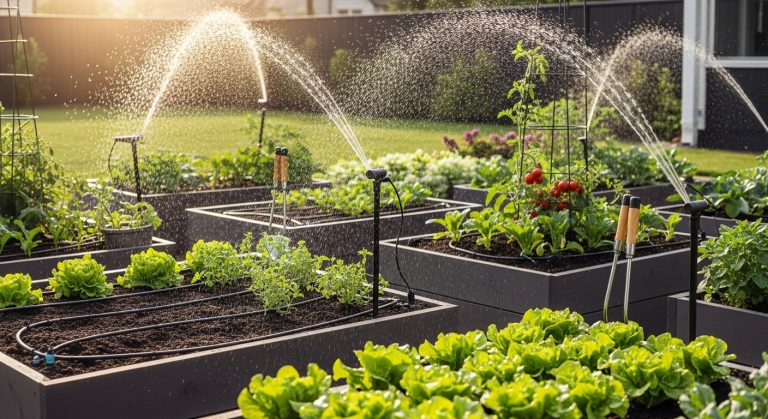 raised garden beds watering system