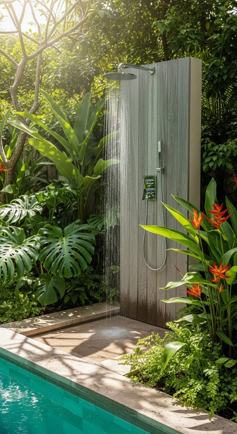 Poolside Shower 15 Inspiring Garden Showers Outdoor Ideas You’ll Actually Want To Build