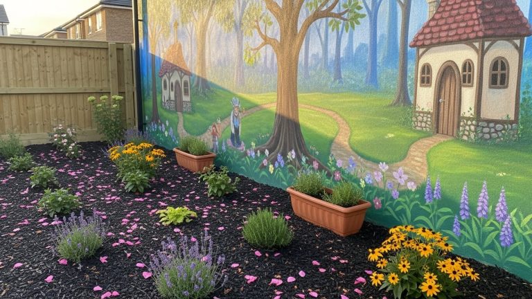 Garden Mural Outdoor Wall Art