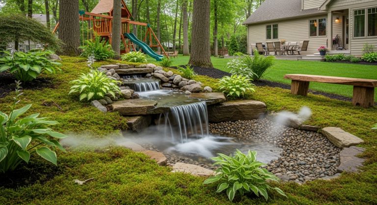 backyard water feature