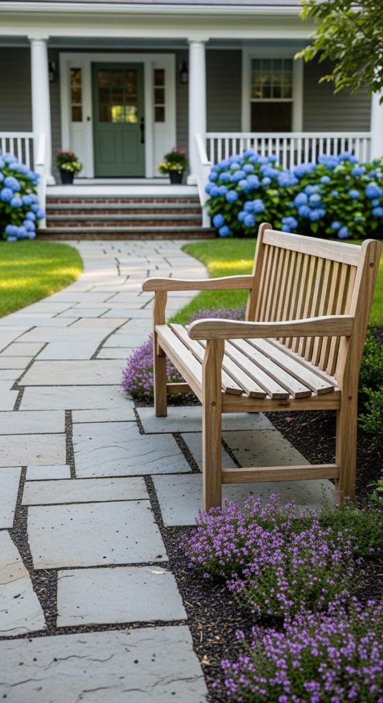 15 Front Yard Bench Ideas For Cozy Curb Appeal