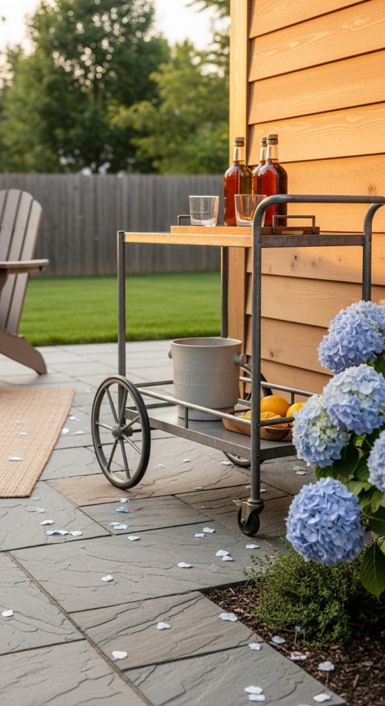 Rolling Bar Cart That Lives Outdoors