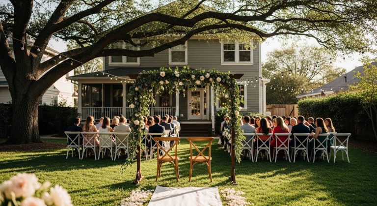 small backyard wedding
