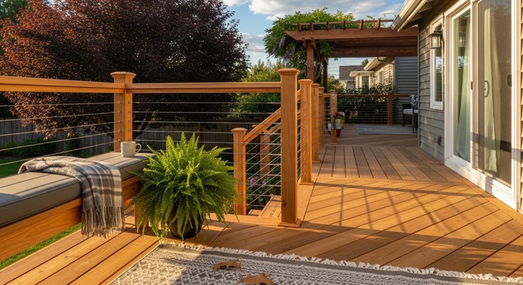 wood deck railing ideas