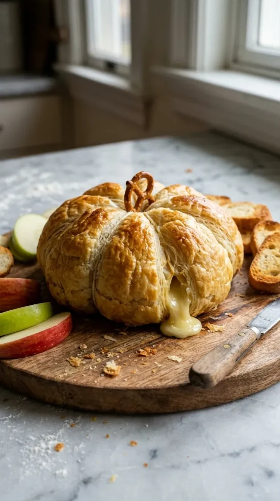 3. Pumpkin-Shaped Baked Brie