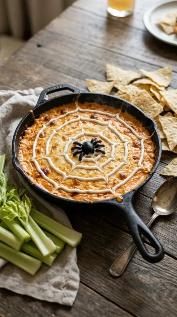 5. Spiderweb Buffalo Chicken Dip