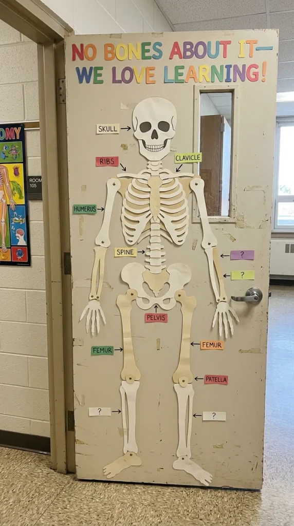 11. Skeleton Anatomy Classroom Door
