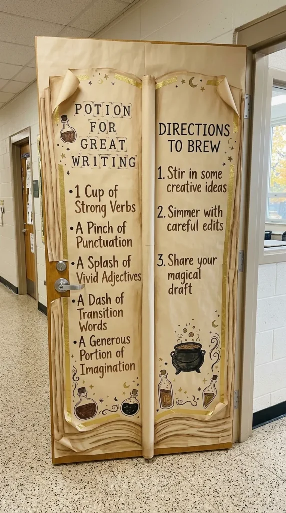 12. Witch’s Spell Book Door