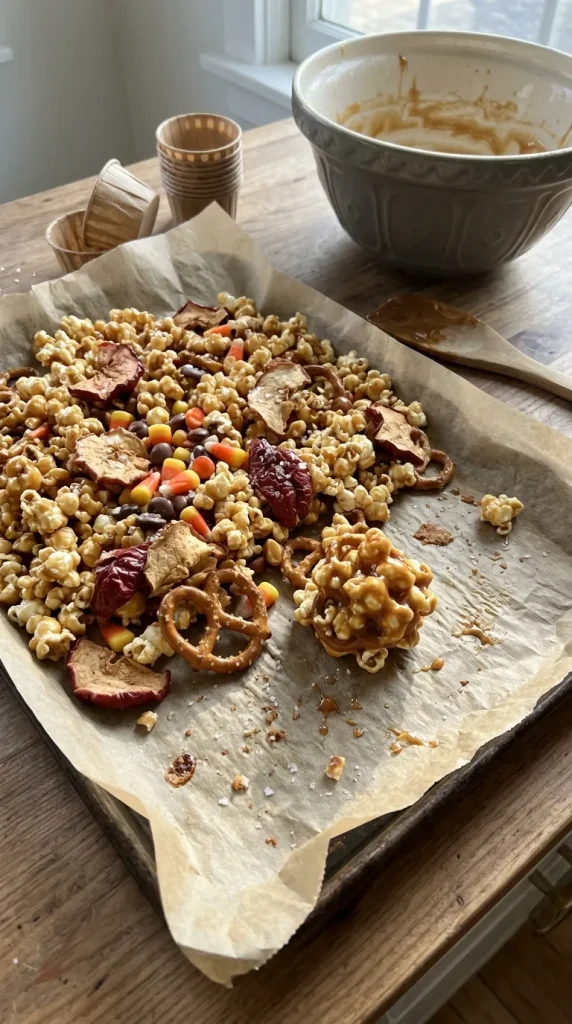 13. Caramel Apple Monster Popcorn Mix