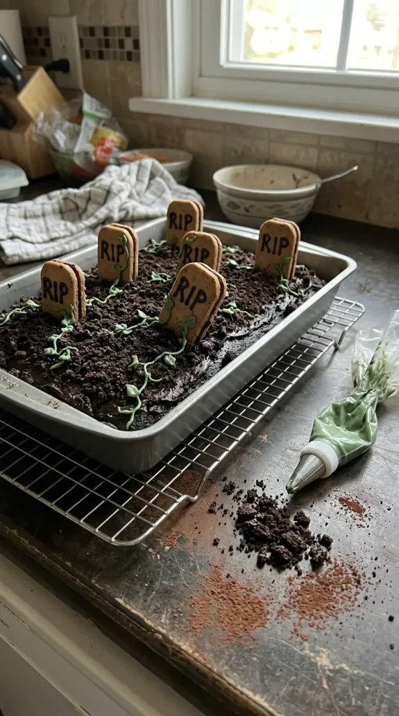 14. Black Cocoa Brownie Graveyard